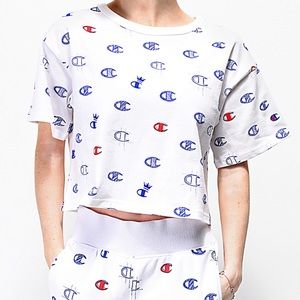 Champion White crop top